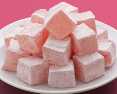 Rose Turkish Delight In A Plate