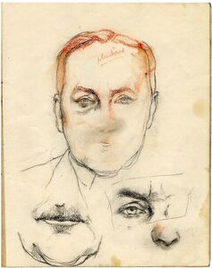 Studie voor het portret van Willem Elsschot uit 1942